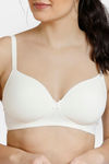 Zivame Padded Non Wired 3/4th Coverage T-Shirt Bra - Whisper White — thumbnail 6